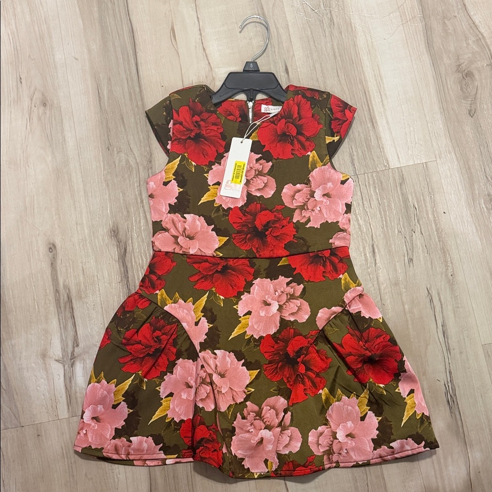 GB Girls Floral Dress - Red and Pink -New with Tags